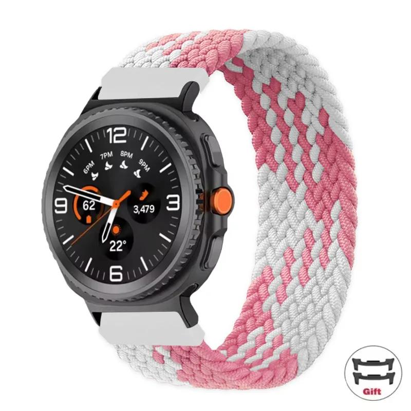 

Nylon Braided Solo Loop for Samsung Galaxy Watch 8 44mm 40mm Weave Bracelet Correa Galaxy Watch 8 Classic 46mm Bands Accessories Watch 8 40mm 44mm&XS (148mm-162mm)