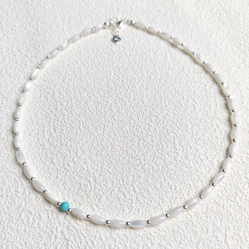 Handmade High-End Beaded Necklace: Versatile, No-Fade Natural Stone Design for Women
