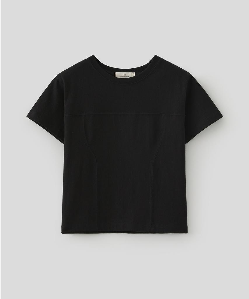 Lounellain Low Incision Cotton T-Shirt_Black
