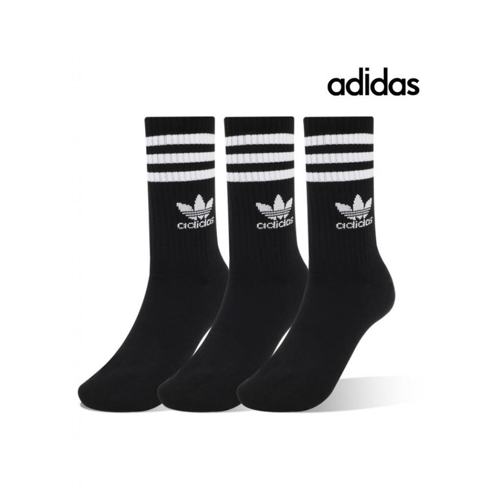 

Adidas Socks Mid Cut Crew Socks 3 Pack Black Il5022 IL5022L 270290 recommended
