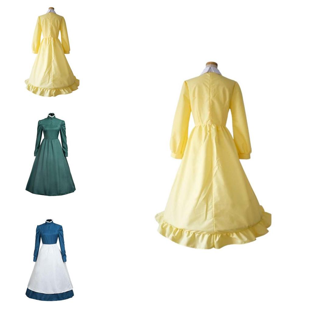 Howl's Moving Castle Sophie A-line Polyester/cotton Dress Cosplay Attire