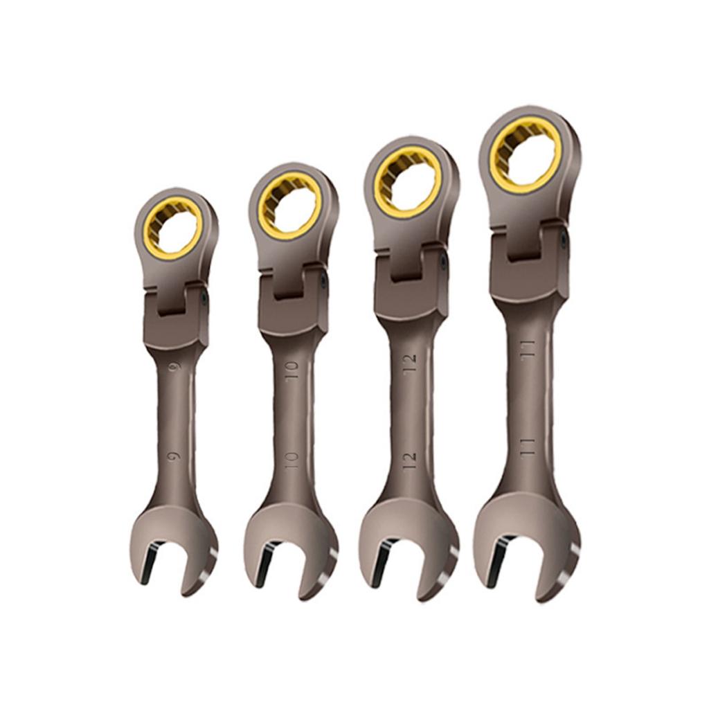 Black Coated Ratchet – Industrial Grade Compact Double-Ended Auto-Reverse Bidirectional Labor-Saving Wren 18mm