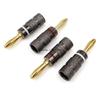4/8/12/16//24/36/40pcs Gun Metal BANANA PLUGS 24K Gold-plated 4MM Banana Connector with Screw Lock For Audio Jack Speaker Plugs