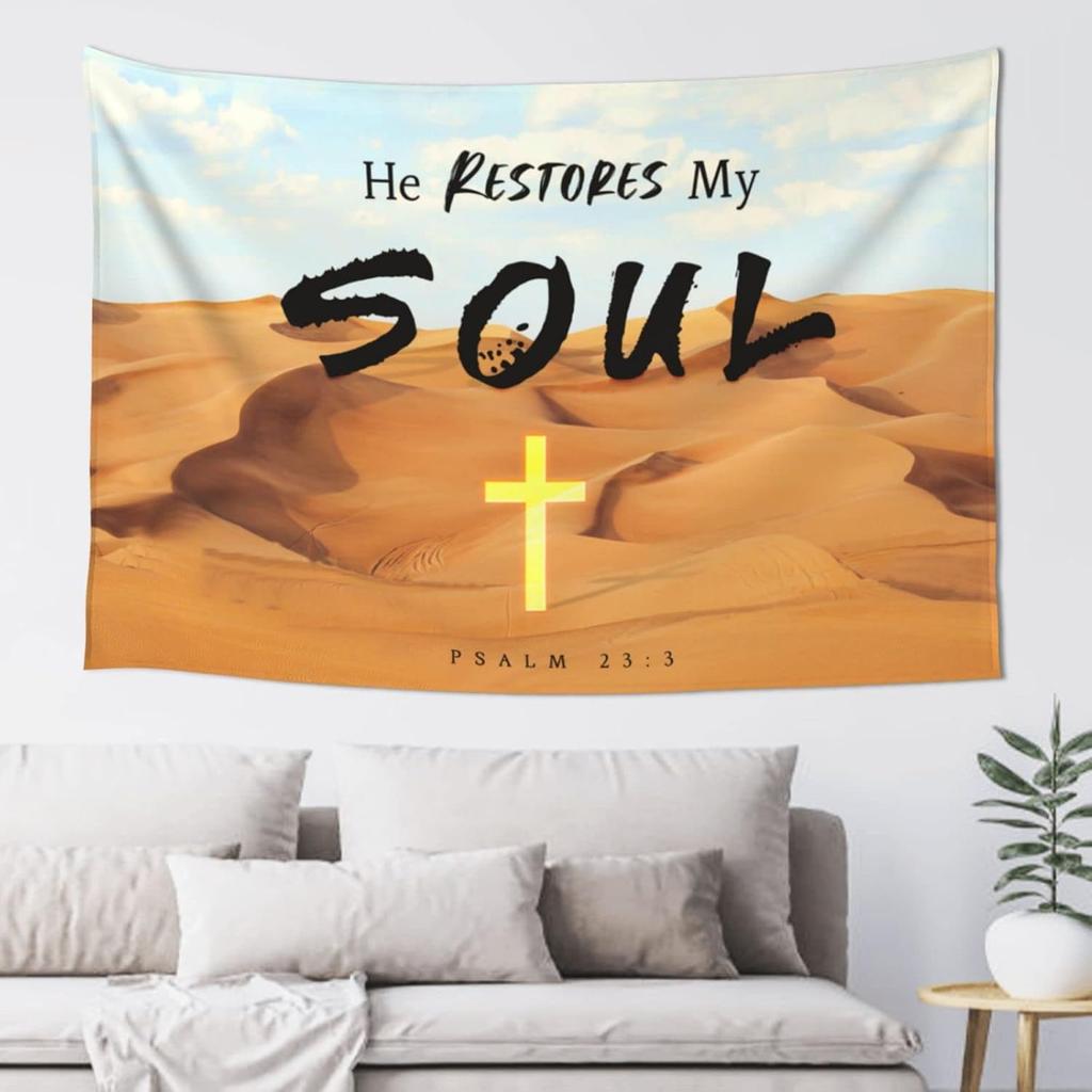 Christian Wall Art Wall Tapestry for Bedroom Aesthetic Christian Gifts for Women Faith Christian Decor Bible Verse Wall Art