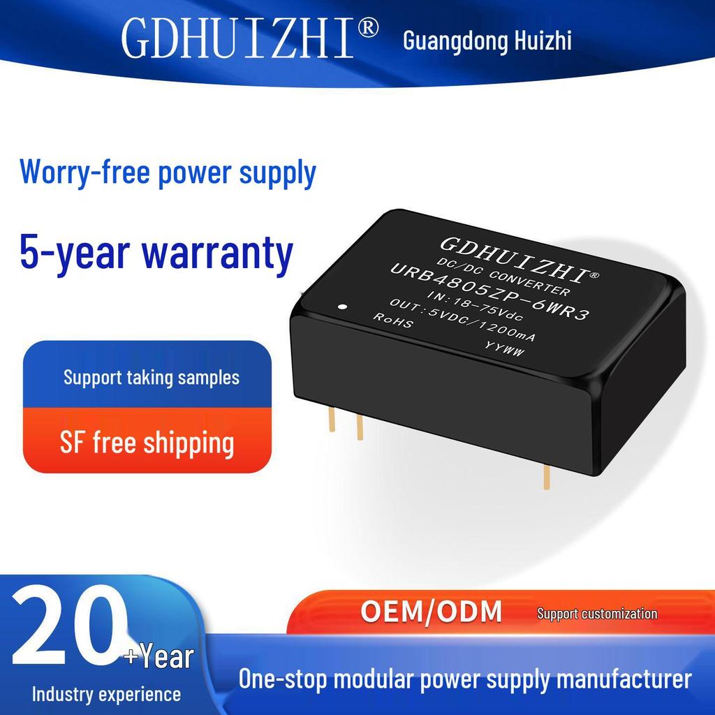 URB4805ZP-6WR3 DC-DC Industrial Module, 48V to 5V, Isolated Power Supply