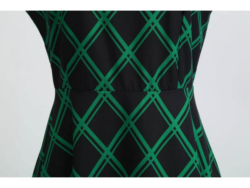 Vintage Sleeveless Lace Stitch Big Swing Dress