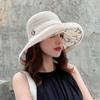 1pc Women Mesh Sun Hats with Wide Brim,Beach Hiking Summer Wide Brim UPF Outdoor Protection Multi-functional Foldable Bucket Hat