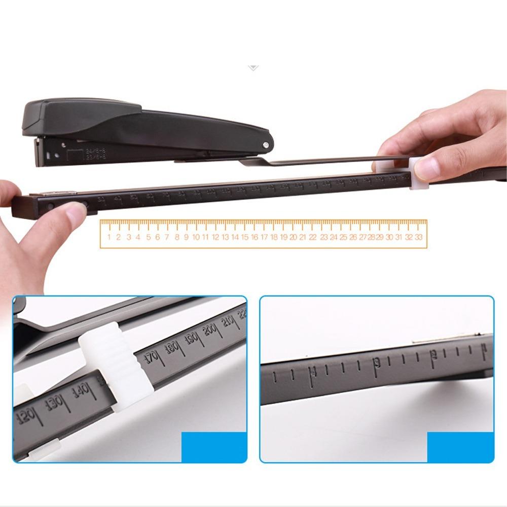 20 Sheets Adjustable Throat Long Arm Stapler Metal Body Booklet Stapler Document Binding