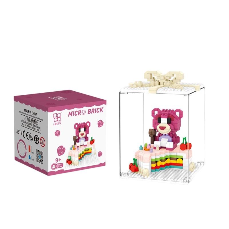 Lbyu Bolo de Aniversário Fofo Mini Blocos de Construção Brinquedo Para Meninas