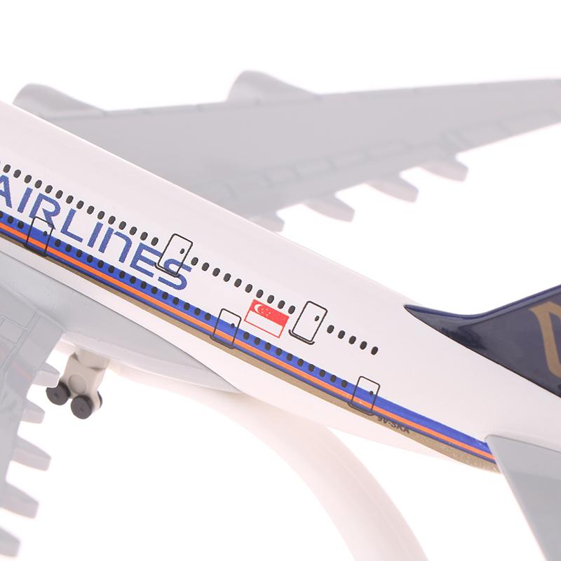 20Cm Plane Model Boeing A380 Singapore Airlines Aircraft Alloy Simulation Airplane Model Aircraft For Kids Toys Christmas Gift