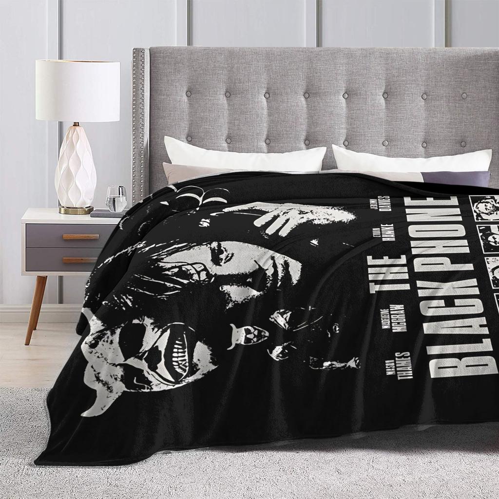 The Black Phone Horror Movie Blankets Decorative Flannel Throw Blanket For Home Decor Soft Warm Design Quality Bedspread Gift