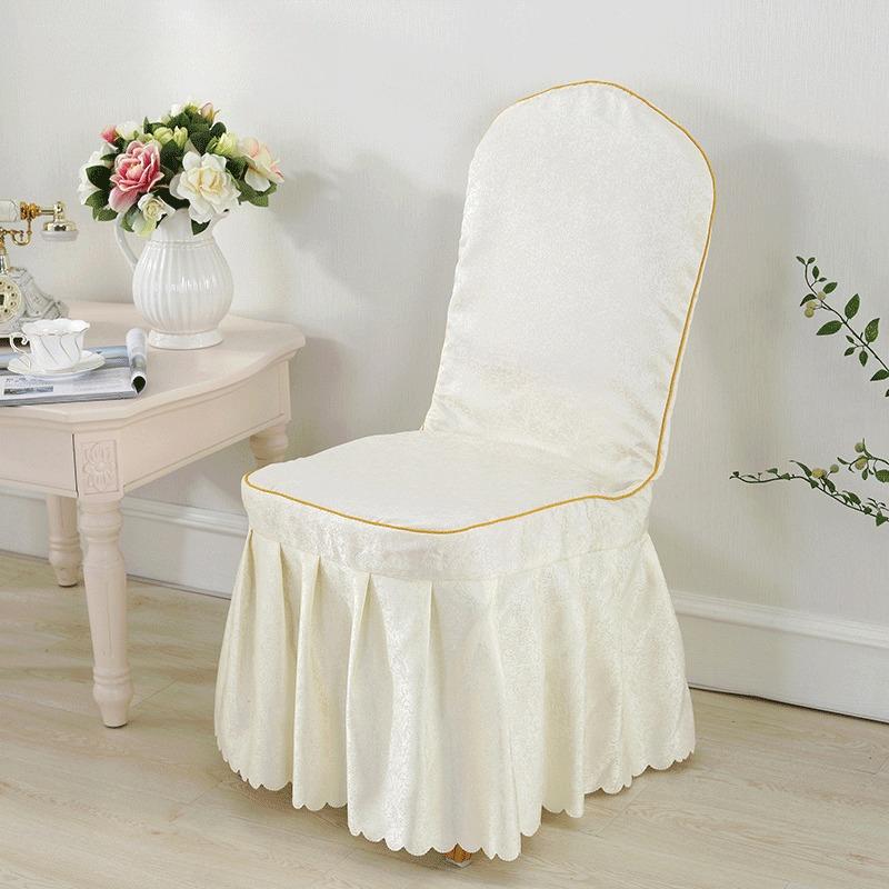 Printed Chair Cover Elastic Spandex Universal Wedding Chair Cover Hotel Catering Party Specific Skirt Style Cushion Anti Slip Protective Covers
