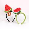 Makeup Hair Headband with Plush Watermelon Accent Soft Costume Accessory Face Washing Hair Hoop for Kids Adults and Event