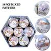 14 Stück pro Box Weihnachten Weihnachtsbaum hängende Kugel Ornamente Navidad Neujahr Kugel Kugel für DIY Weihnachtsdekorationen Kugel mit Gürtel Kinder Geschenk