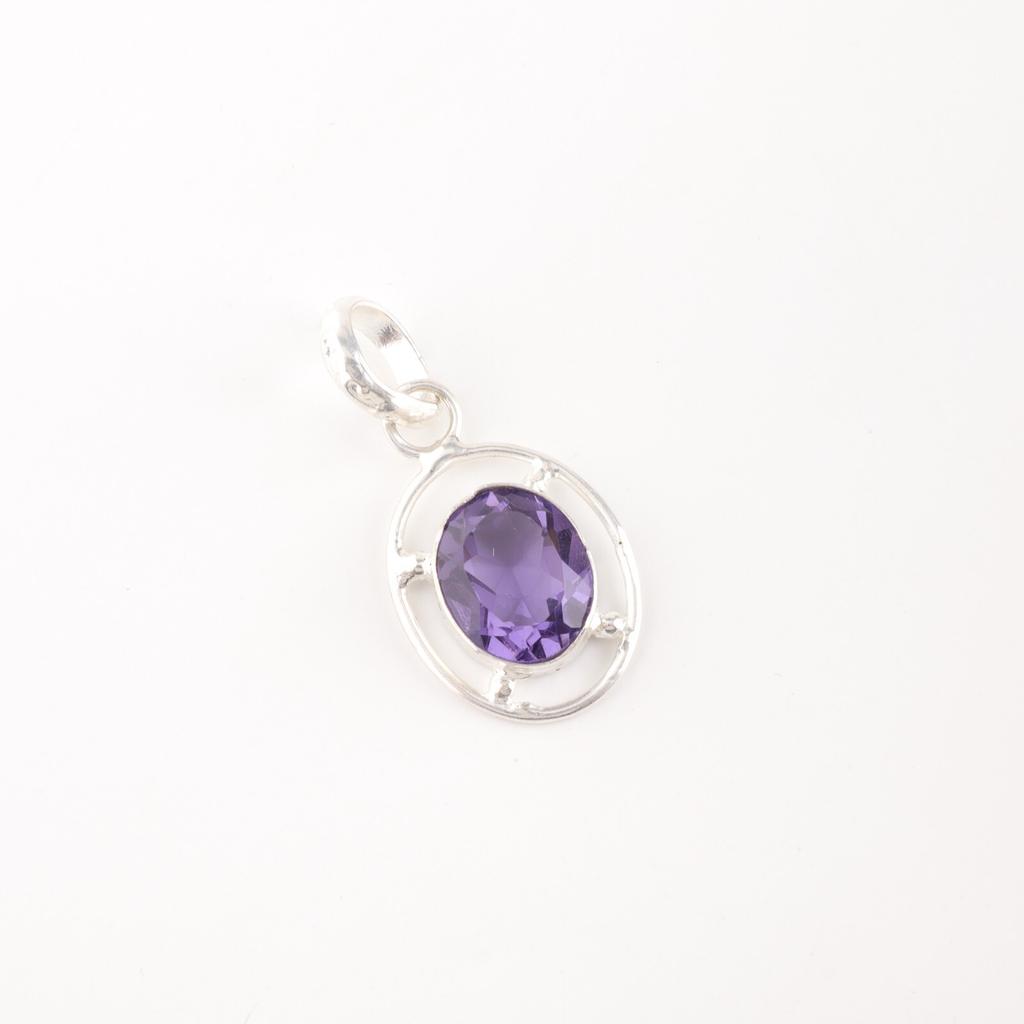Natural Iolite Gemstone 925 Sterling Silver Jewelry Handmade Pendant For Women PP-6-8