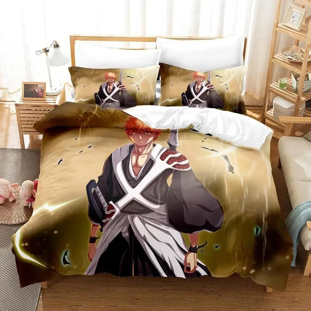 2025 Bleach Bedding Set Single Twin Full Queen King Size Bed Set Adult Kid Bedroom Duvet Cover Sets 3D Print Anime Bed Set