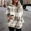 Women's Winter Casual Fashion Loose Plush Insulation Drawstring Hooded Jacket