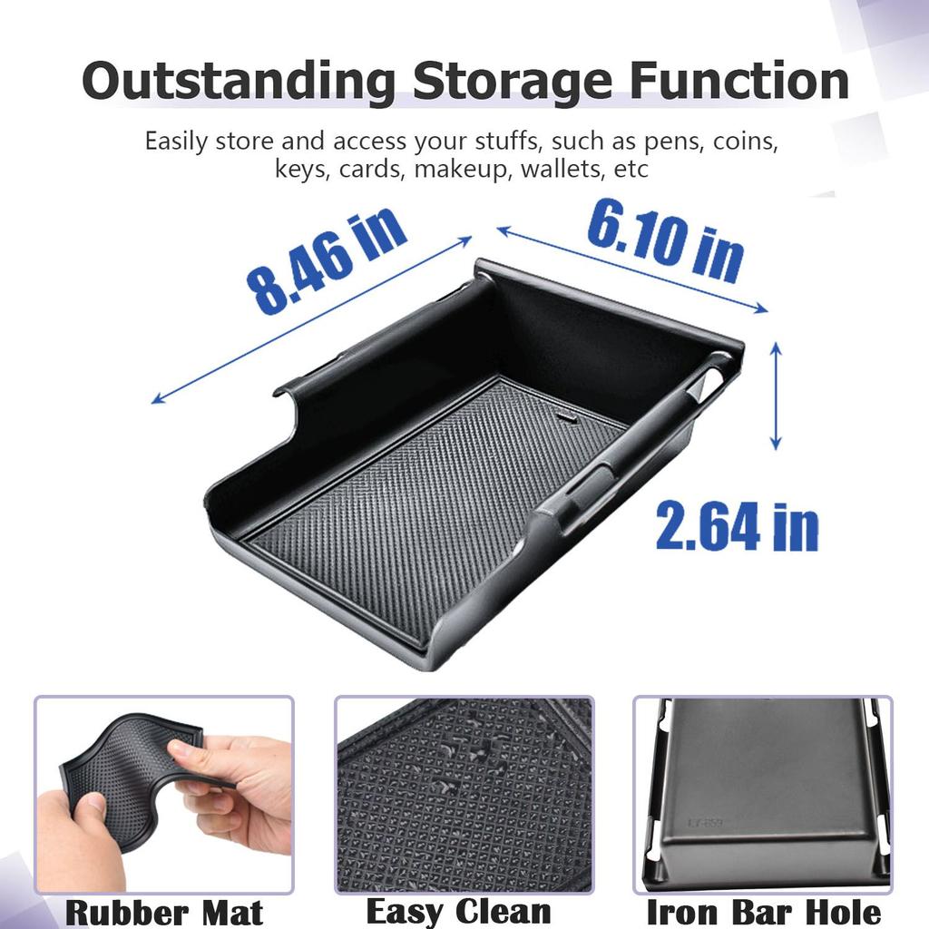 Främre förvaringsorganisatörsfack under sätet för Jeep Wrangler JL JLU 2018-2025 & Gladiator JT Truck Nedre förvaringsorganisatörsfack