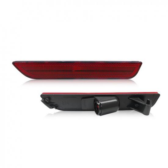 For 2010-2014 Ford Mustang Rear Bumper Side Marker Lights Reflectors Red Lens US