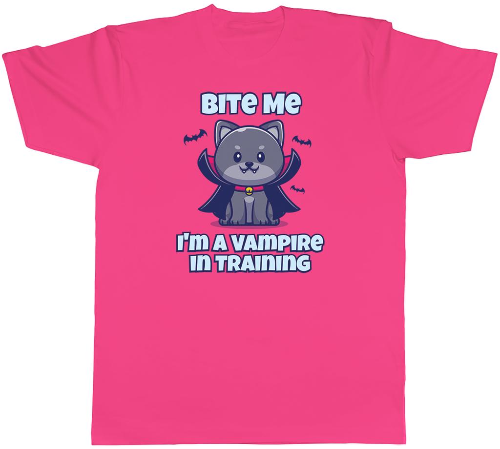Bite Me Halloween Unisex T-Shirt Ich bin ein Vampir im Training Unisex Tee Geschenk