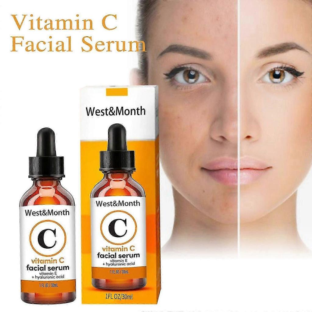 Vitamin C Face Serum with Hyaluronic Acid & Panthenol, Brightening Anti-Aging Serum, Antioxidant Hydrating Facial Treatment, 30ml