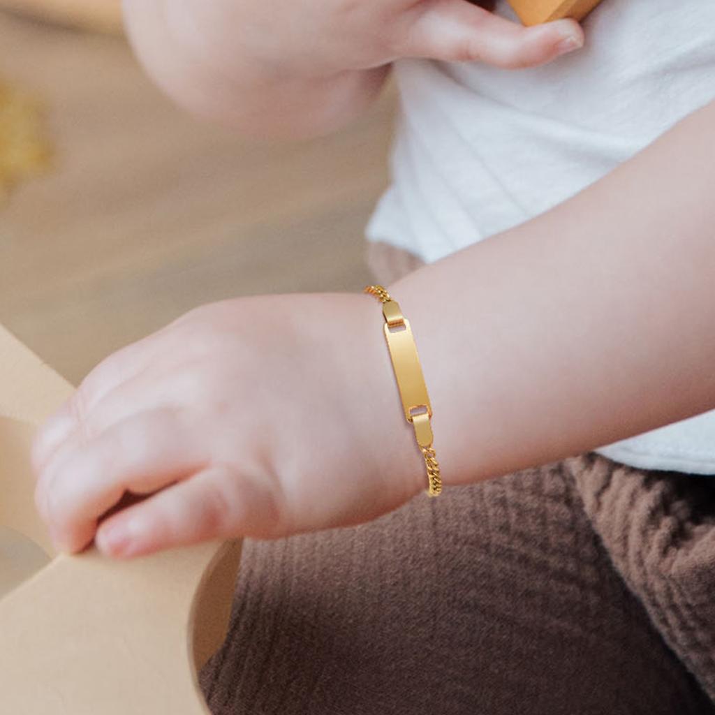 A Variety Of Children'S Curved Brand Stainless Steel Gold Bracelet Women, Fashionable Personality Can Be Engraved 798