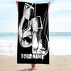 1PC Custom Name Gloves Power Beach Towel Highly Absorbent And Sand-Resistant Towel for Swimming, Pool, Yoga, And Travel Lightweight