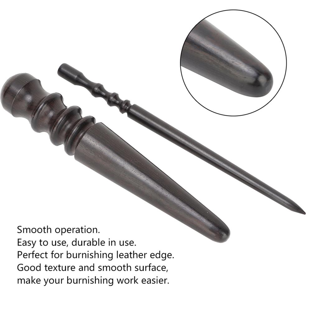 2pcs Leather Wood Edge Slicker MultiSize Burnisher Leather Craft DIY Handworking Tool