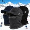 Winter Fully Covered Design Snow Protection Fleece-Lined Cycling Scarf Thickened Multi-Color