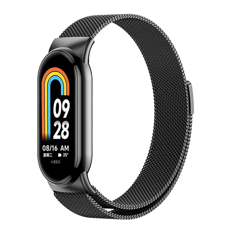 Strap For Xiaomi Mi Band 8 Global Version Accessorie Milanese Loop Replacement Belt Bracelet Pulseira Correa Mi Band 9 NFC Strap