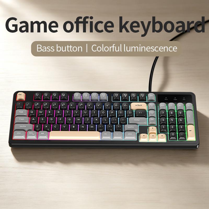 Gaming Wired Keyboard and Mouse Combo USB Wired Keyboard Mouse Set for PC Laptop Computer Office Typing Game Peripherals