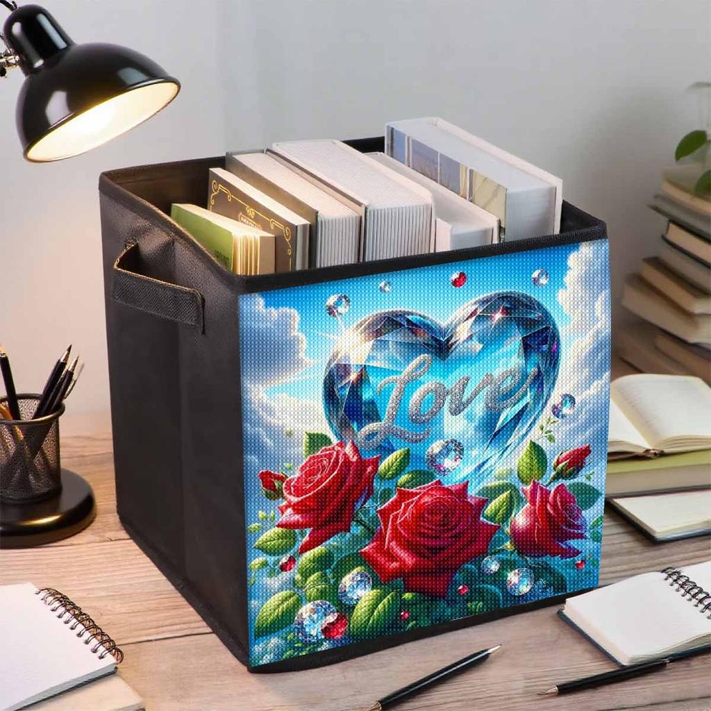 Flowers and Crystals 5D Diamond Painting Storage Basket Full Round Drill Mosaic Diamond Embroidery Cross Stitch Kits Home Decor Home Decor