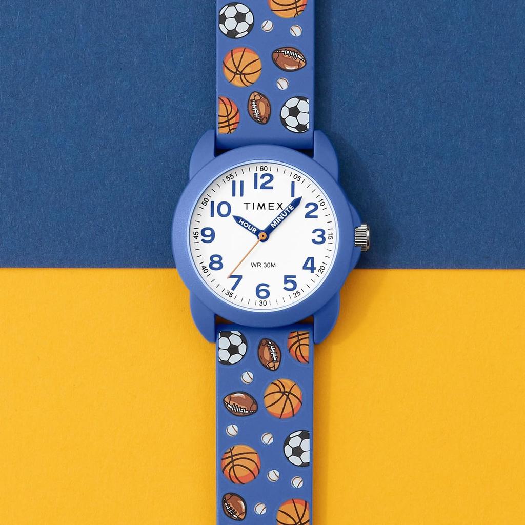TIMEX Çocuk Analog Kuvars Saat 30M Suya Dayanıklı Beyaz Kadran Akrilik Kristal TW2Y59900