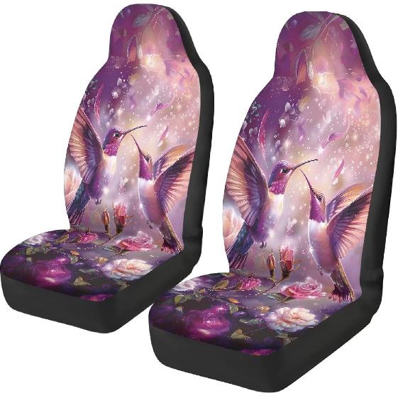 Purple Butterfly Galaxy Auto Car Seat Cover for Cars, Trucks, Vans, SUV, Vehicle Seat Cover Auto Saddle Blankets Driver Seat Protector Covers Full