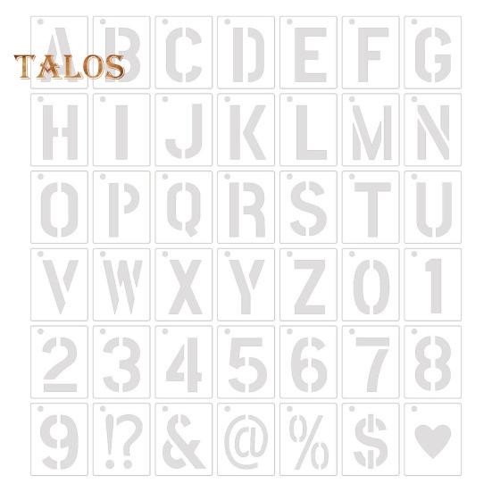 

42 шт. Набор трафаретов для букв, многоцелевые символы, цифры, трафареты для поделок, многоразовые шаблоны алфавита, проекты для творчества своими руками 2inch