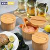 Rotating Cover Salt Seasoning Jar, Pepper Jar, Storage Tank Sugar Container Rack Cover Multifunctional Kitchen Seasoning Jar