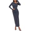 Women's Clothing Europe and the United States 2026 Autumn and Winter New Slim-fitting Sexy Hollow Open-ended Hip-wrapped Medium and Long Party Dress