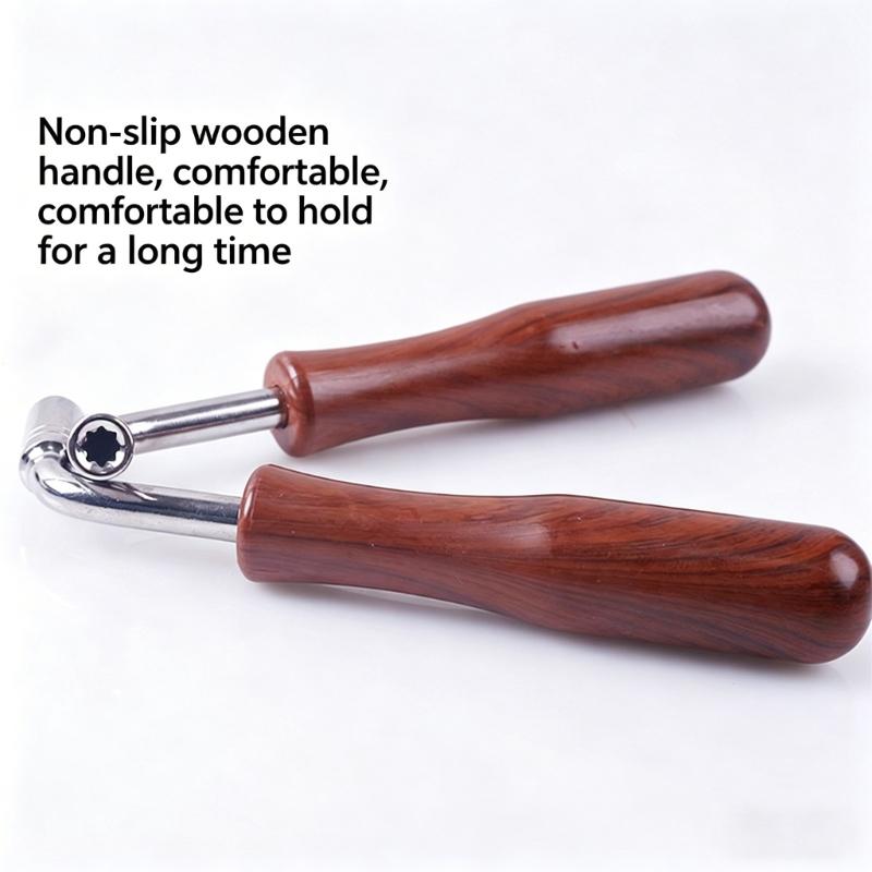 Pack Of 2 Professional Octagonal Piano Correction Wrench Tools For Piano And Guzheng Made Of Durable Stainless Steel And ABS
