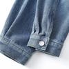 Giacca di Jeans da Donna a Singolo Petto per Primavera Autunno Capo d'Abbigliamento Casual Top da Cowboy Femminile