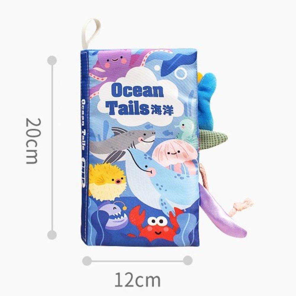 3D Animal Tail Cloth Book Washable Cloth Book Toys Creative Crispy Cloth Book  0-36 Months