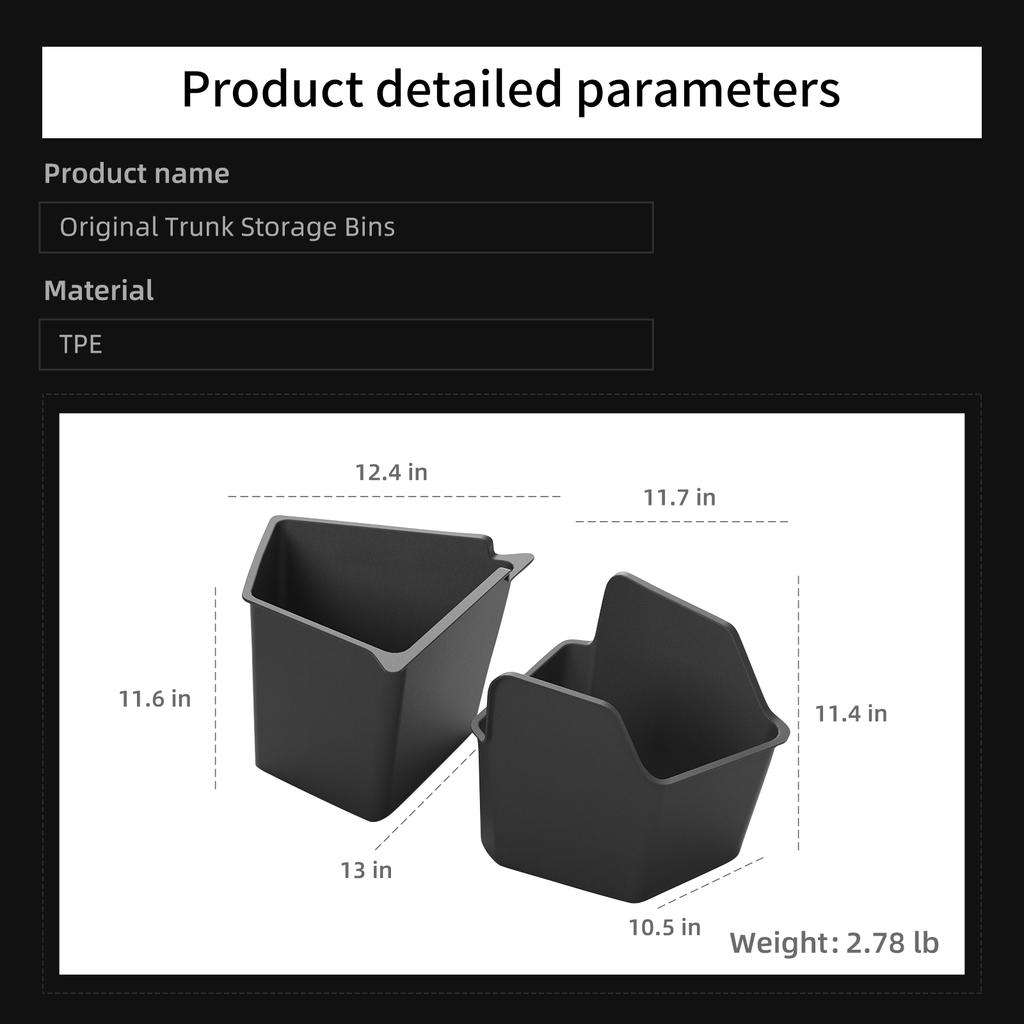 LUCKEASY for Tesla Model Y Juniper / Y Standard 2025 2026 Original Car Rear Trunk Storage Box Organizing Tidying Accessories