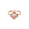 Russian Purple Gold Smart Ring Sweet Rose Gold Plated Zircon Flower Ring Premium Simple Jewelry