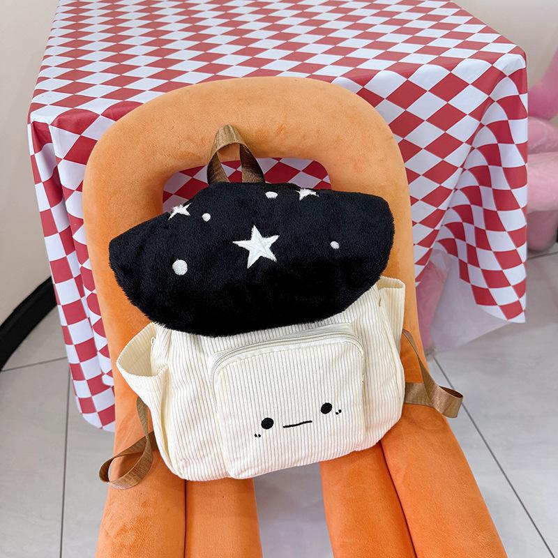 Cross-border Special Supply Faux Rabbit Fur Mushroom Backpack – Large Capacity, Fashionable, Casual for Students