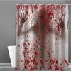Scary Horror Bloody Splatter Shower Curtains Bathroom Accessories Halloween Mold-Proof Art Deco Screen Handprint Bathroom Dec