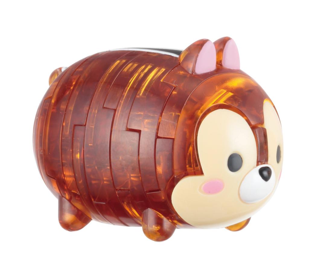 Hanayama Crystal Gallery Transparent 3D Jigsaw Puzzle featuring Disney Tsum Chip and for Ages 7 and Up Tsum, & Dale, Crystal-Like Figures,