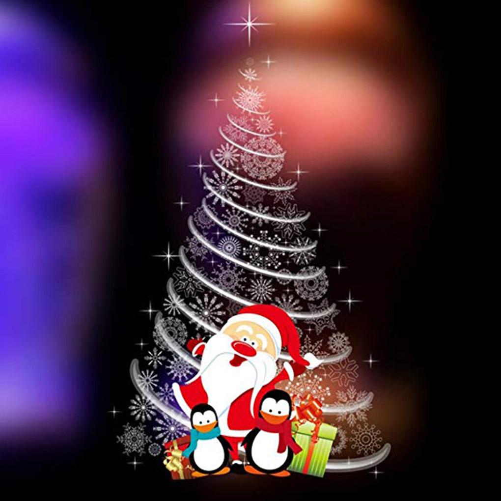 Removable Santa Pattern Wallpaper Christmas Mural Decal Art Wall Door Window Sticker Living Room Decor