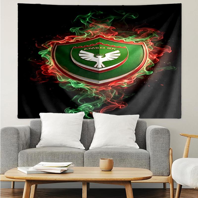 1PC Amed Sk Crest Design Tapestry, Unique Design Tapestry, Suitable for Bedroom,Livingroom, Playroom,Heartwarming Holiday Gifts