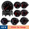 2" 52mm 12V Car LED Smoke Len -1~0~2 BAR Turbo Boost Gauge Turbin Mechanical Boost Indicator Meter For Engine Car Accessories Mass Air Flow 3