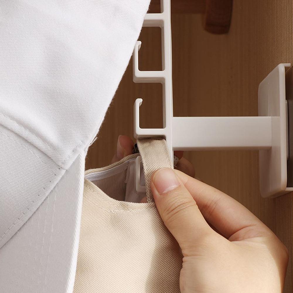 6 Hooks Hat Holder L Shaped Baseball Cap Storage Rack Wall Mount Hat Belt Organizer Hooks Multi-function Storage Rack