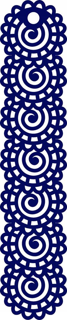 A7 Pendant openwork decoration gray 18x90